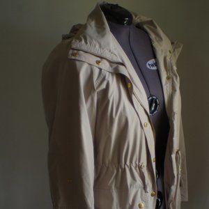 Cream rain/trench coat 2x